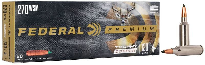 Federal Premium 270 WSM Trophy Copper 130 Grain 20 Rounds