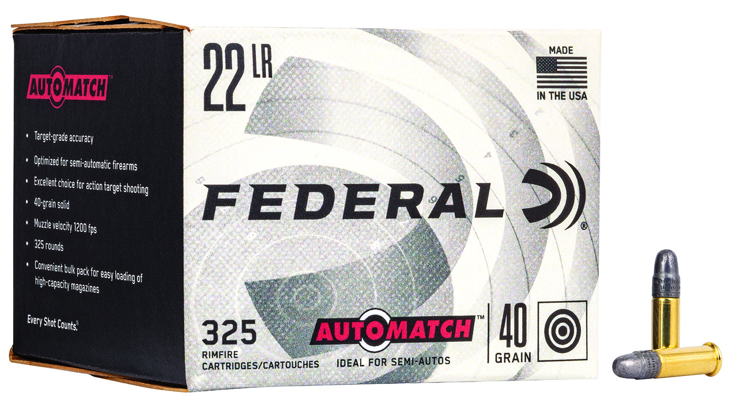 Federal Champion AutoMatch 22 Long Rifle Lead Round Nose 40 Grain 325 Rounds