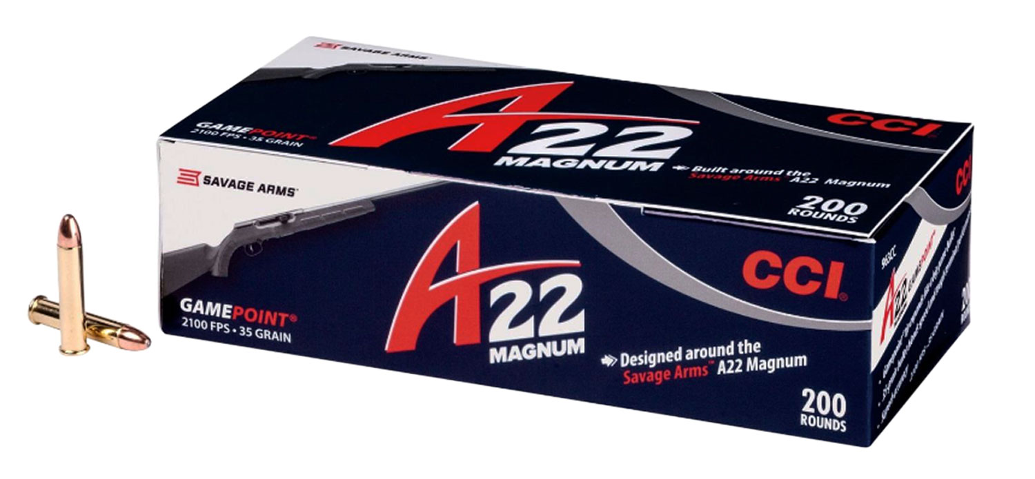CCI GamePoint A22 Magnum 22 WMR Brass JSP 35 Grain 200 Rounds