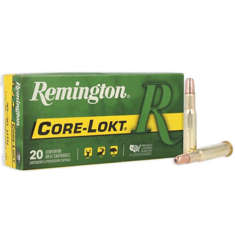 Remington 30-30 Winchester Brass Hollow Point Core-Lokt 170 Grain 20 Rounds