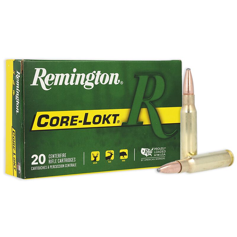 Remington 308 Winchester Brass Pointed Soft Point Core-Lokt 150 Grain 20 Rounds