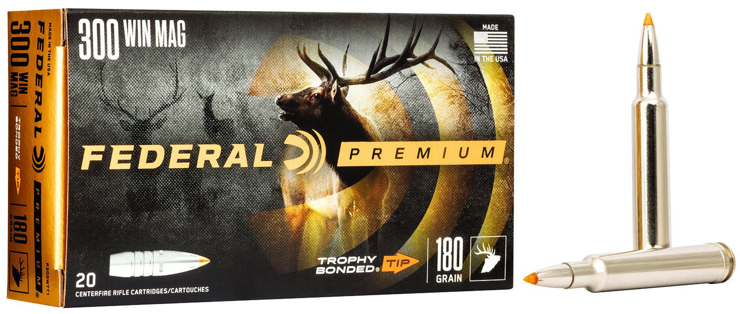 Federal Premium 300 Win Mag Trophy Bonded Tip 180 Grain 20 Rounds