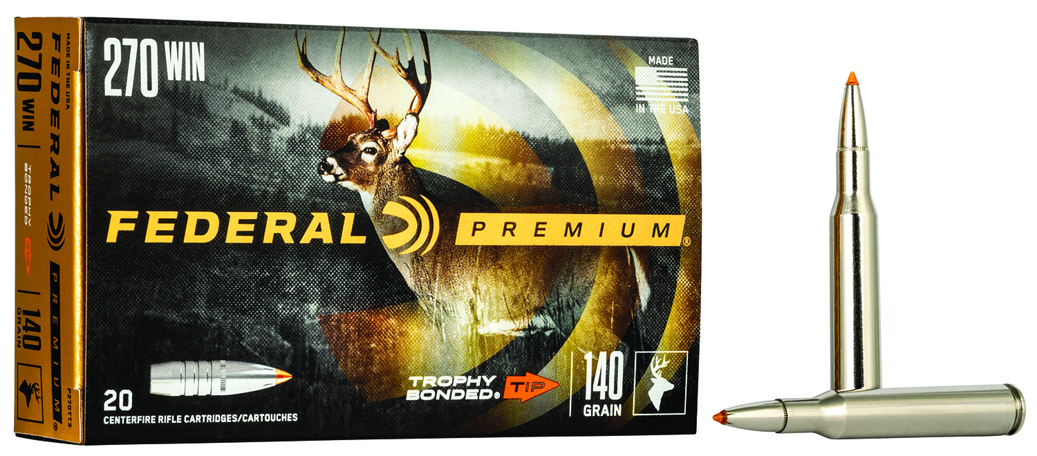 Federal Premium 270 Winchester Trophy Bonded Tip 140 Grain 20 Rounds