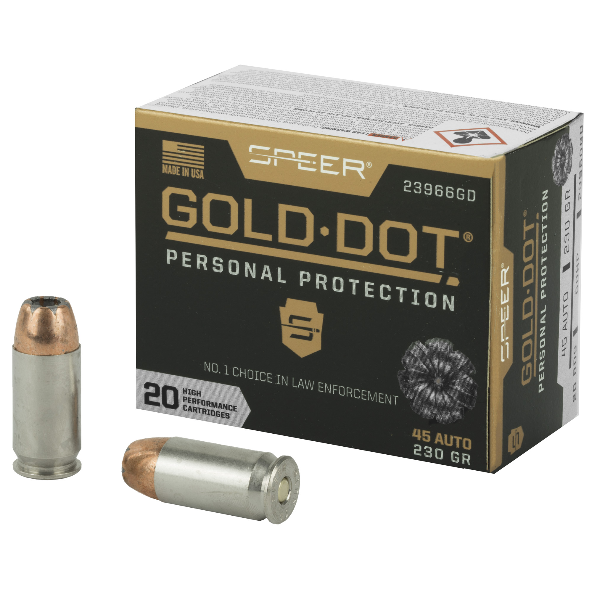 Speer Gold Dot 45 ACP 230 Grain JHP 20 rounds