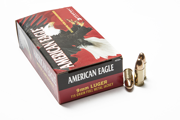 Federal American Eagle 9mm Luger 115 Grain FMJ 50 rounds