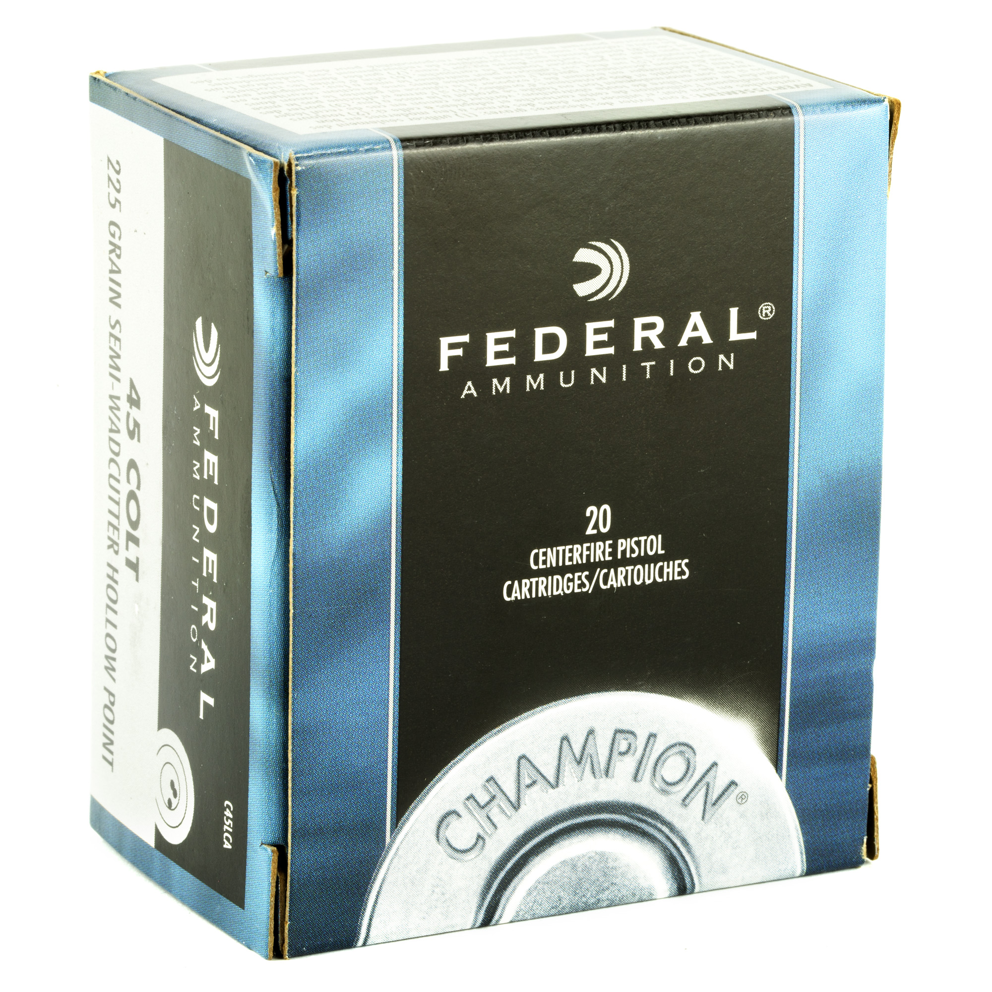 Federal Champion 45 Long Colt 225 Grain SWC HP 20 rounds