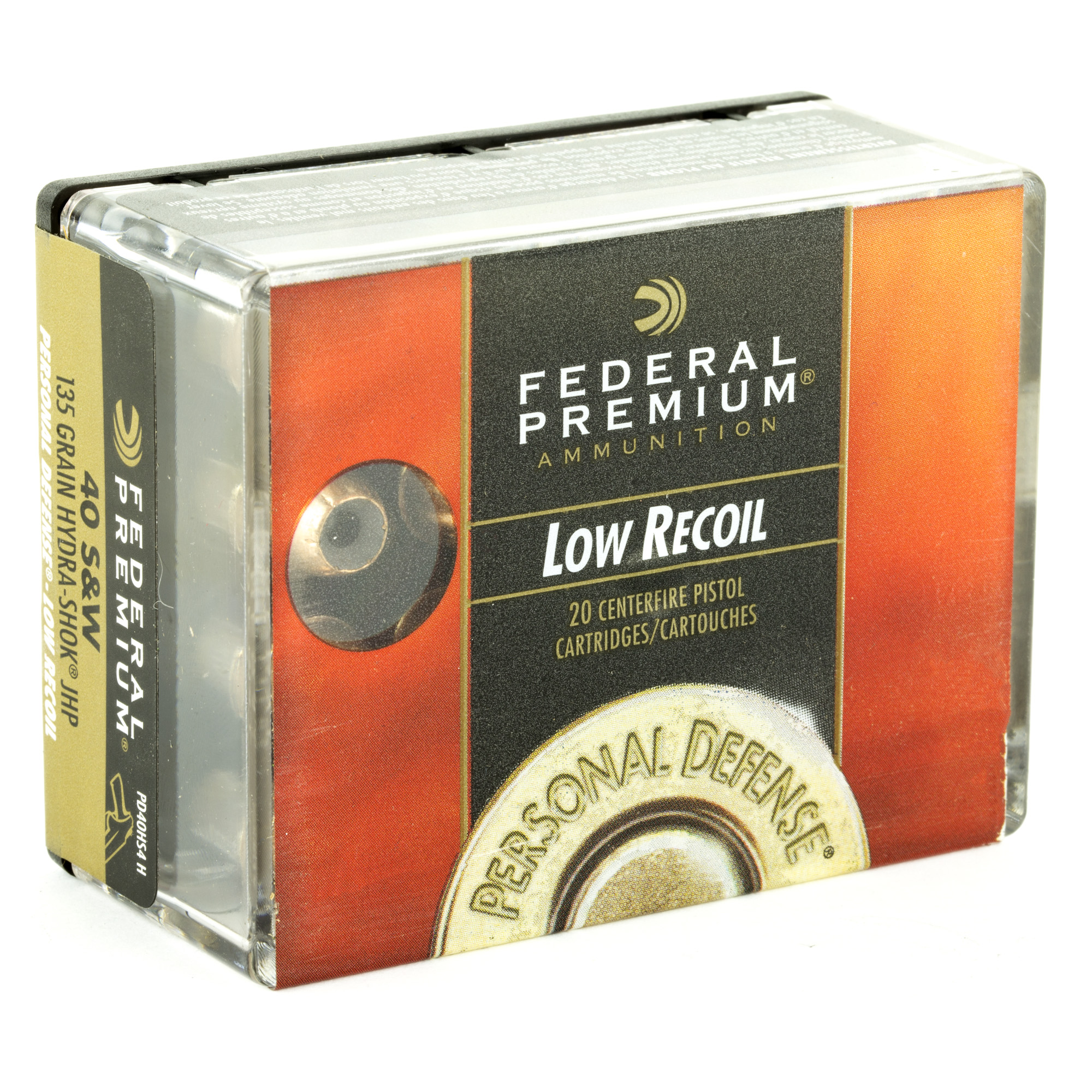 Federal Personal Defense 40 S&W 135 Grain Hydra-Shok JHP 20 rounds