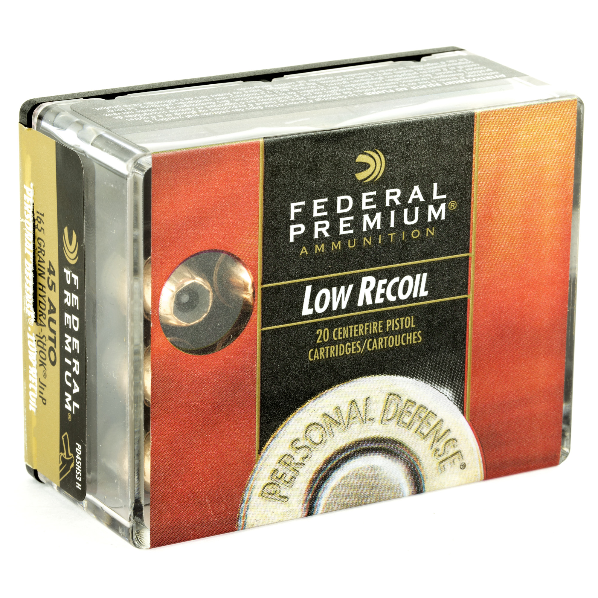 Federal Personal Defense 45 ACP 165 Grain Hydra-Shok JHP 20 rounds