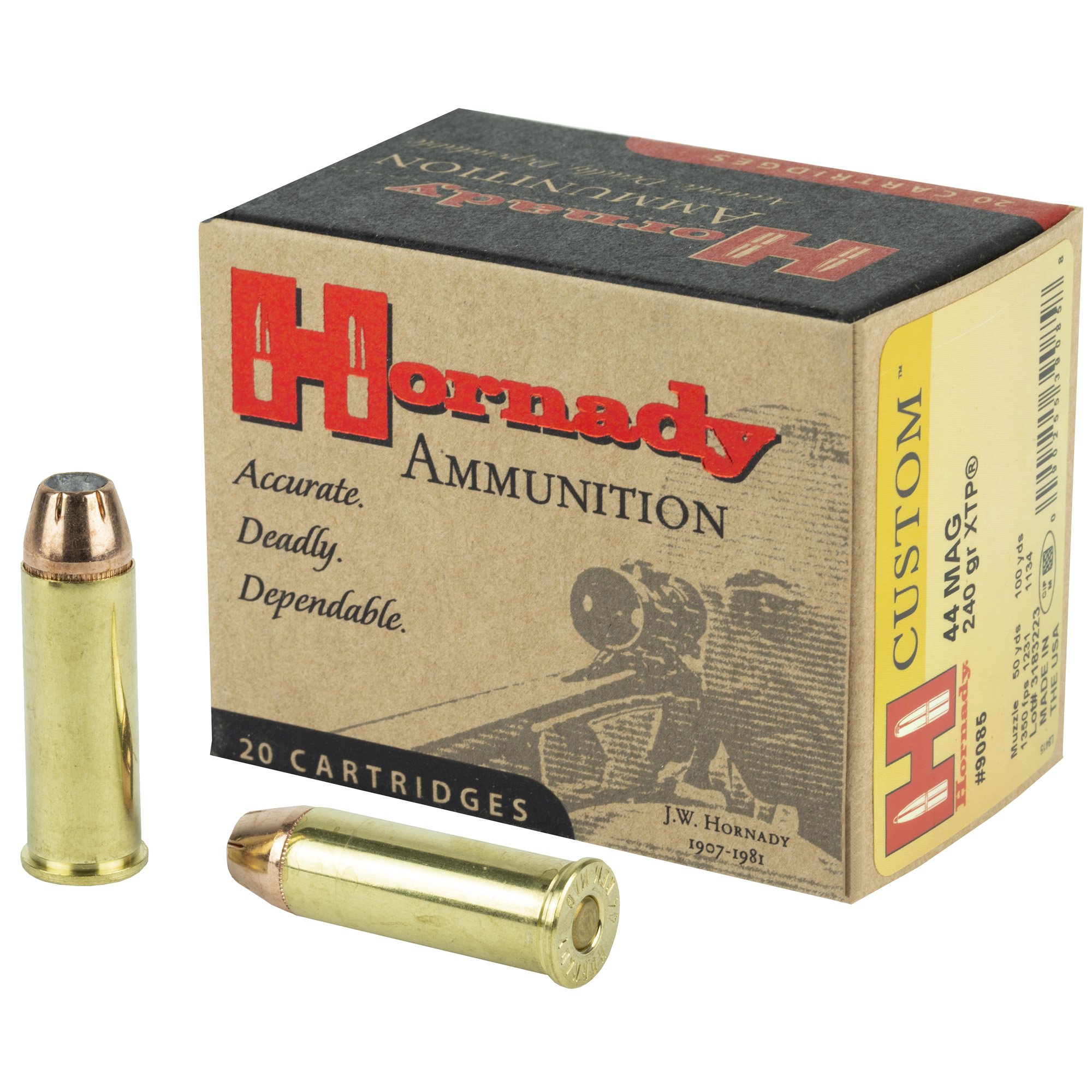 Hornady Custom 44 Rem Mag 240 Grain XTP JHP 20 rounds