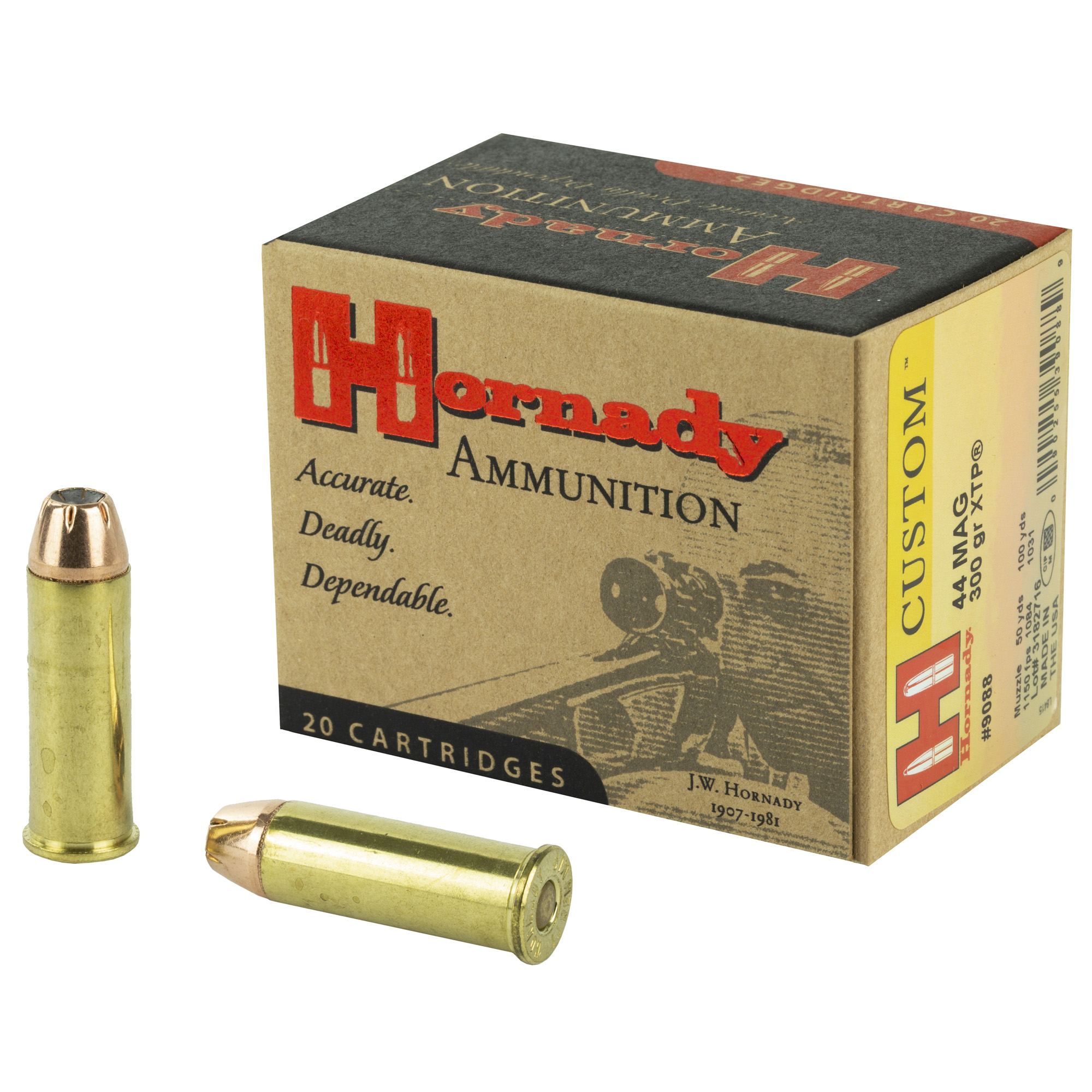 Hornady Custom 44 Rem Mag 300 Grain XTP JHP 20 rounds