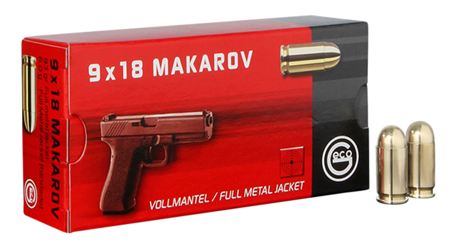 Geco 9mm Makarov 95 Grain FMJ 50 rounds