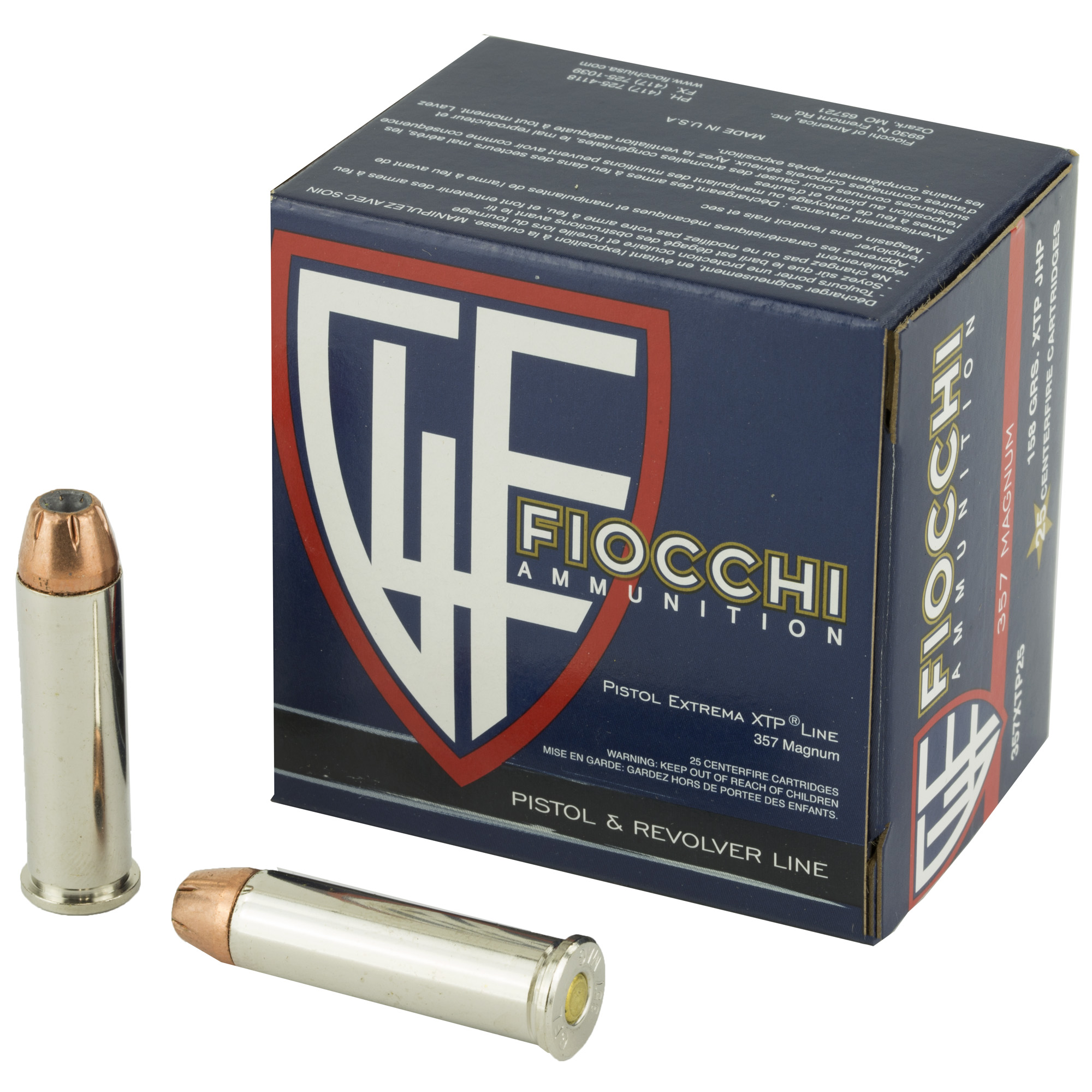 Fiocchi Extrema 357 Mag 158 Grain JHP 25 rounds