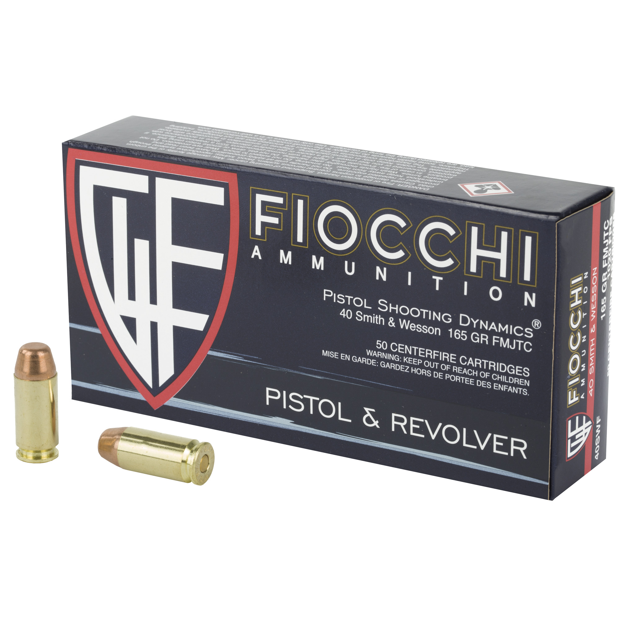 Fiocchi Shooting Dynamics 40 S&W 165 grain Truncated-Cone FMJ 50 rounds