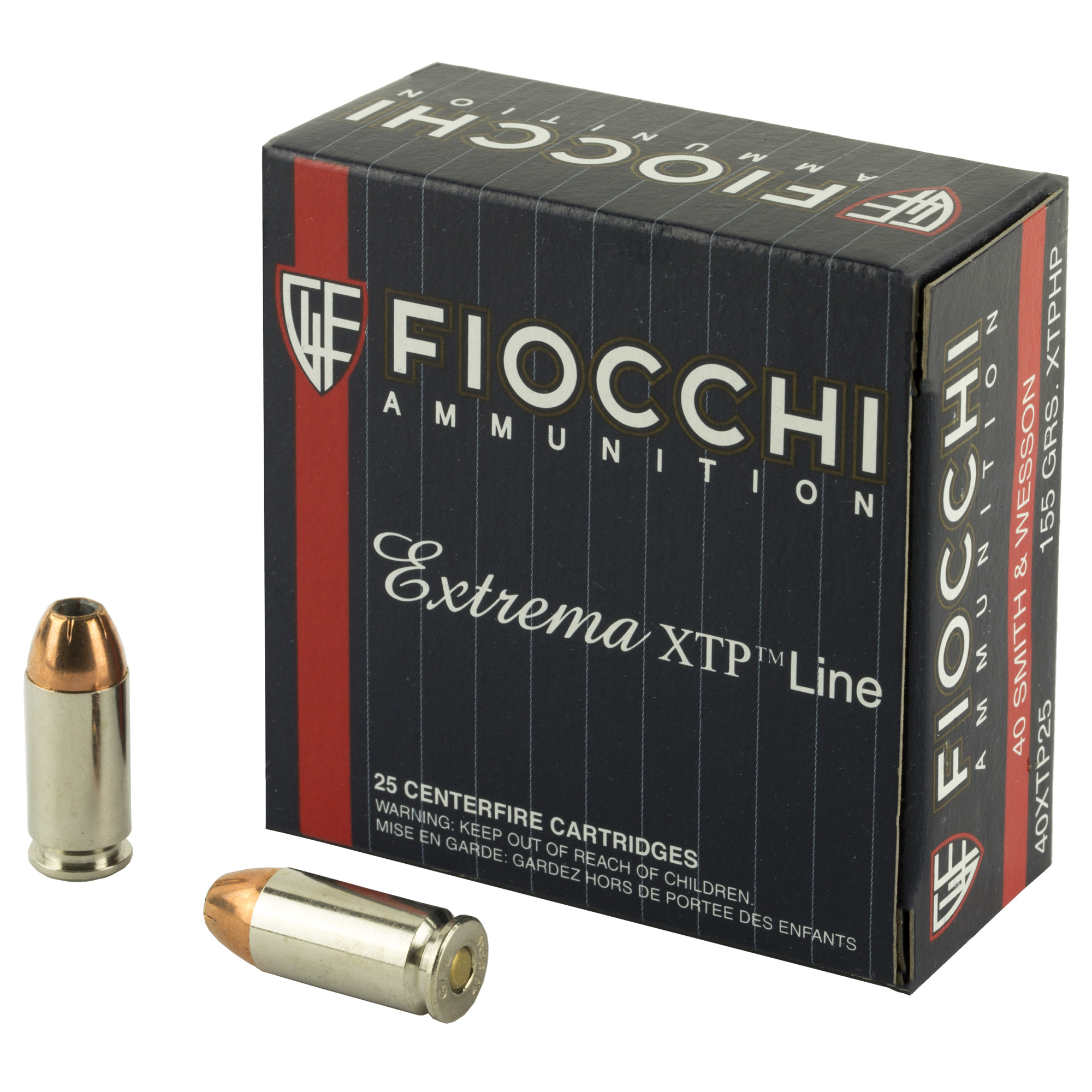 Fiocchi Extrema 40 S&W 155 Grain XTP HP 25 rounds