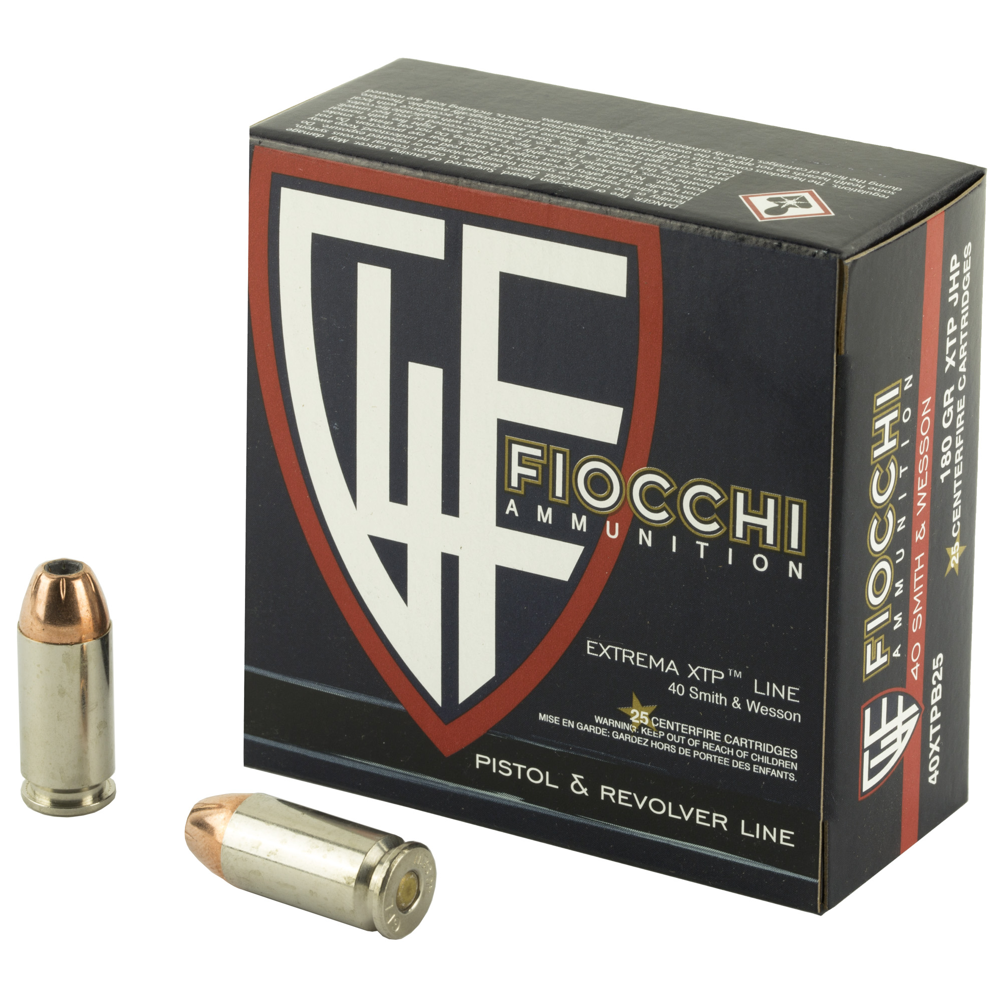 Fiocchi Extrema 40 S&W 180 Grain XTP HP 25 rounds