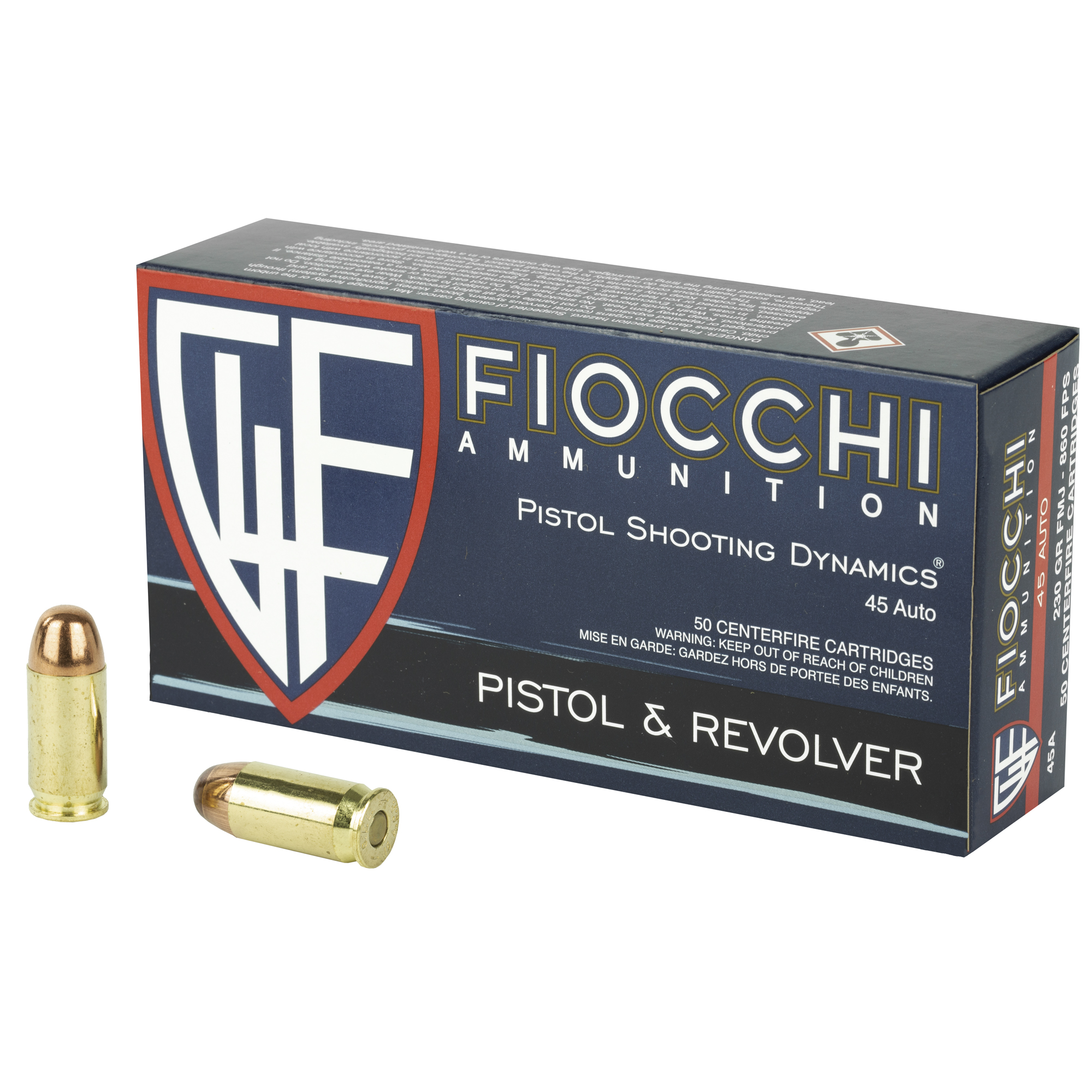 Fiocchi Shooting Dynamics 45 ACP 230 Grain FMJ 50 rounds