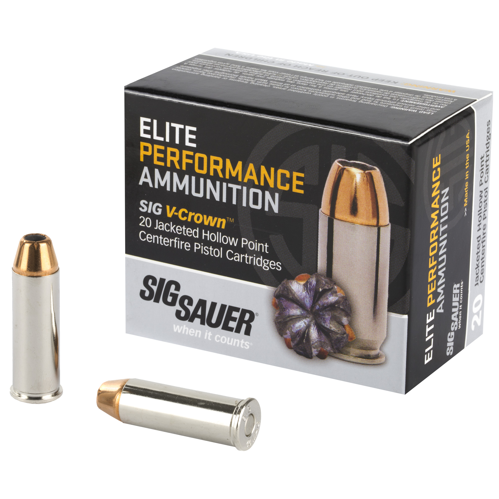 Sig Sauer Elite V-Crown 44 Rem Mag 240 Grain JHP 20 rounds