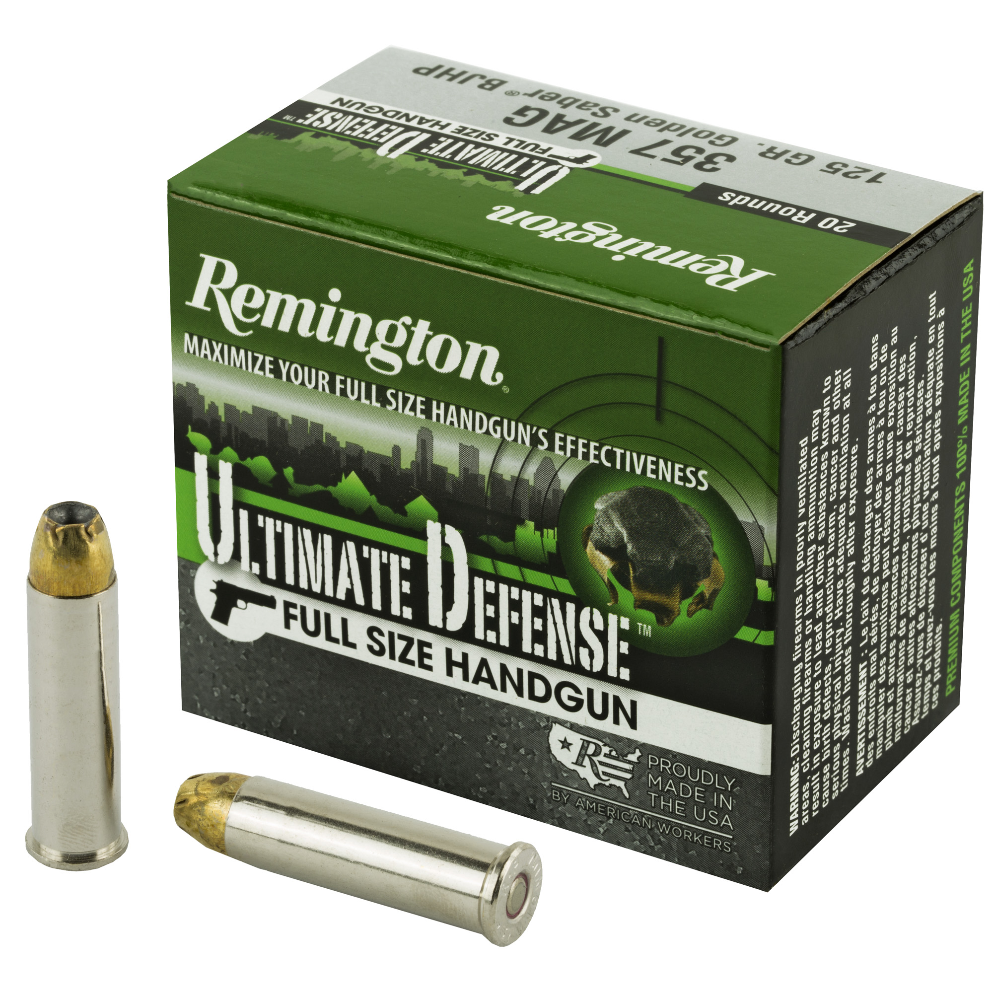 Remington Ultimate Defense 357 Mag 125 Grain JHP 20 rounds