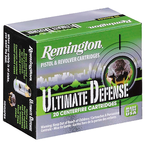Remington Ultimate Defense 40 S&W 165 Grain JHP 20 rounds