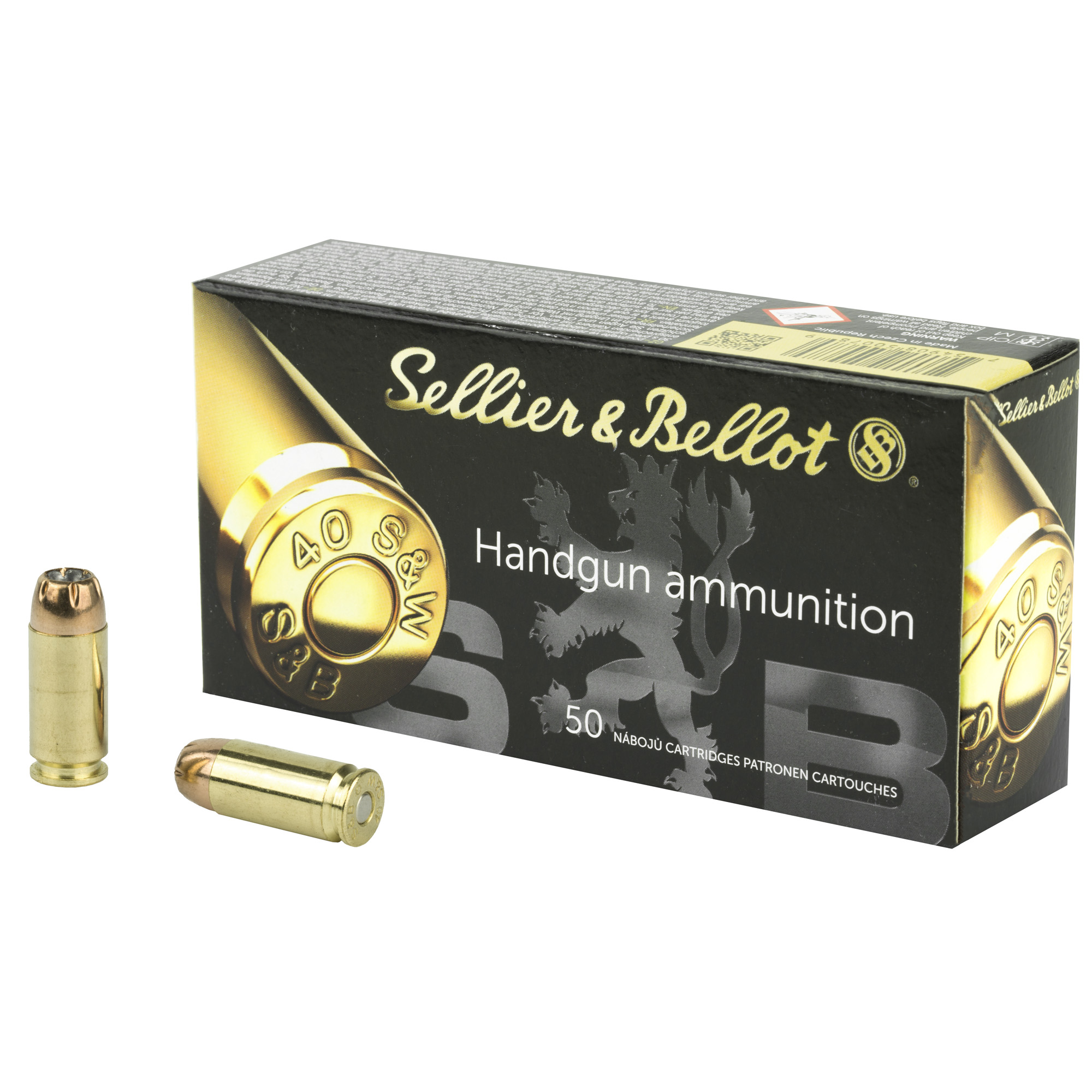 Sellier & Bellot 40 S&W 180 Grain JHP 50 rounds