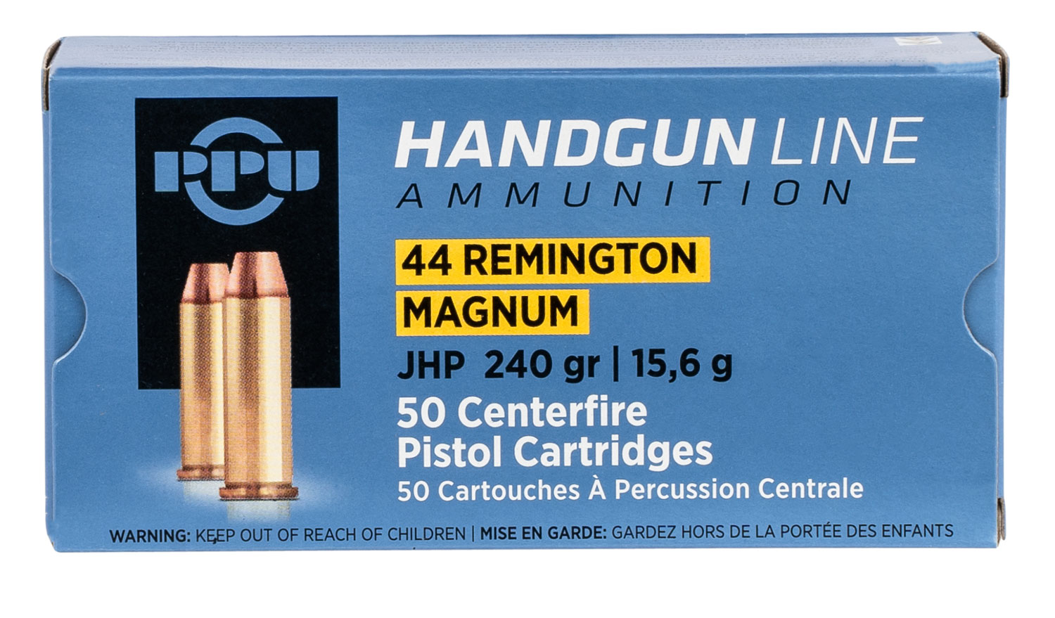 Prvi Partizan 44 Rem Mag Brass SJFP 240 Grain Grain 50 Rounds