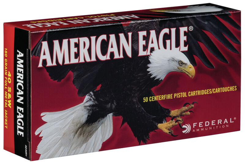 Federal American Eagle 40 S&W 180 Grain FMJ 50 rounds