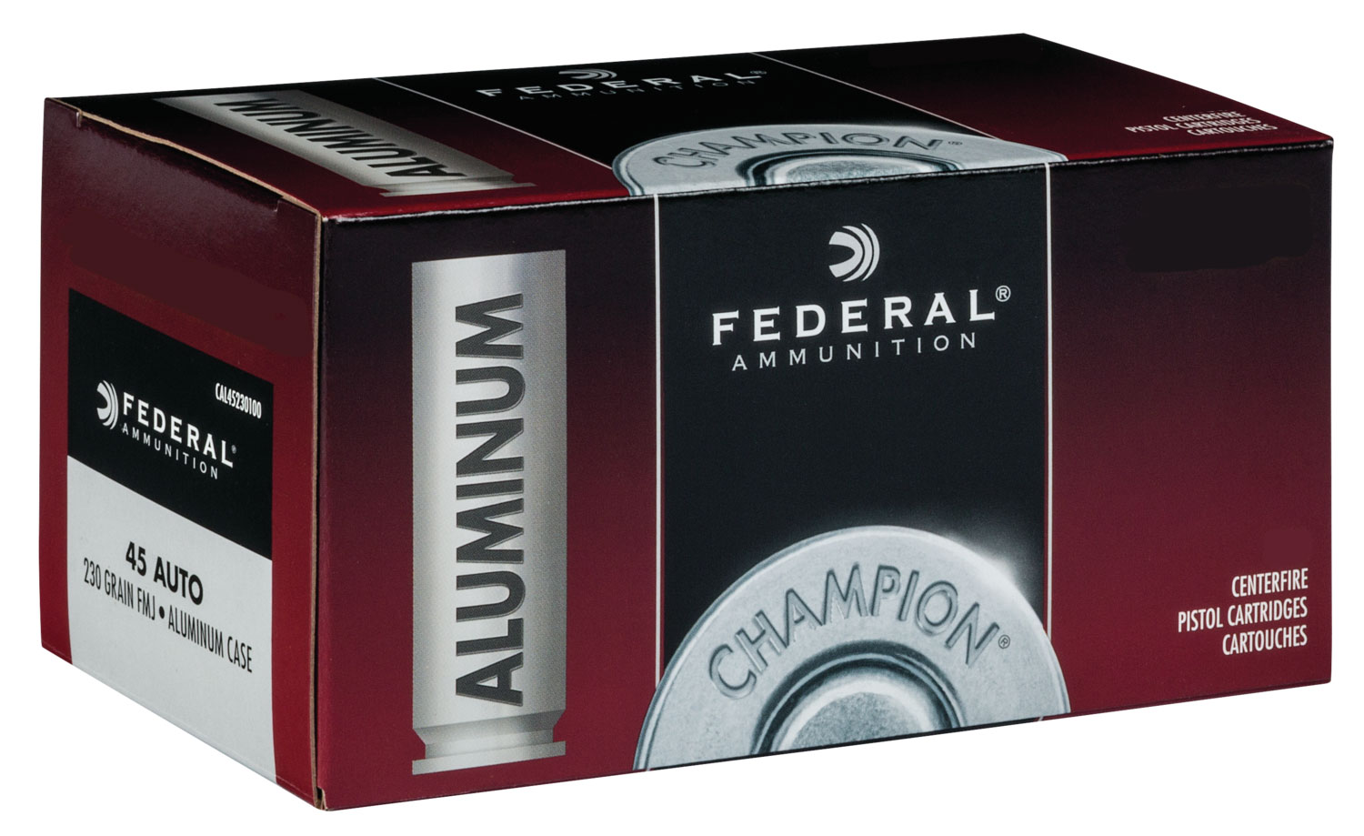 Federal Champion Aluminum 45 ACP 230 Grain FMJ 50 rounds