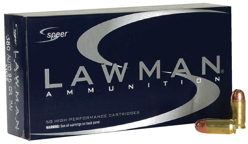 Speer Lawman 380 ACP 95 Grain TMJ 50 rounds