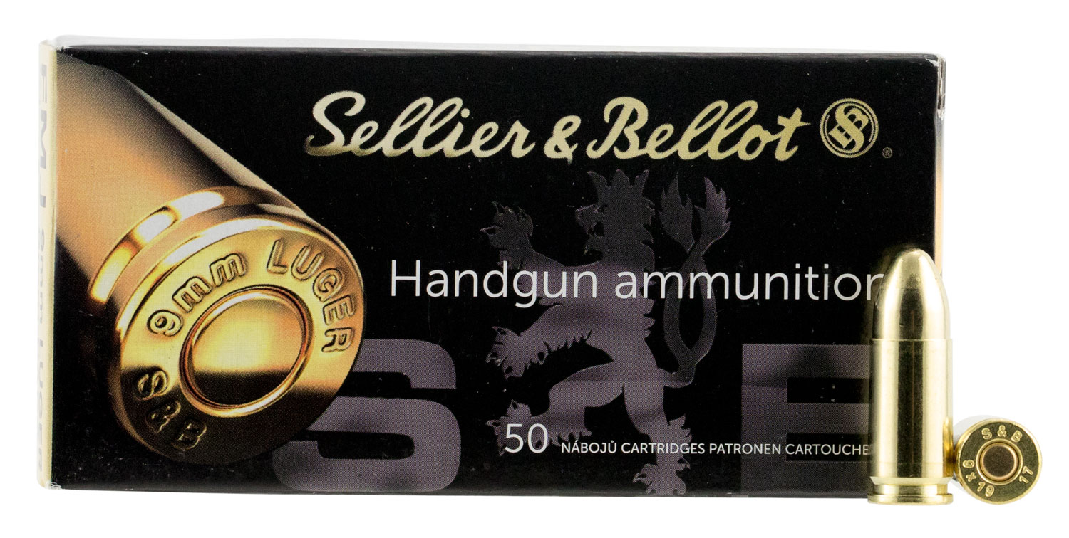 Sellier & Bellot 9mm Luger 124 Grain FMJ 50 rounds
