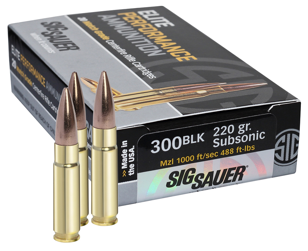 20 Sig Sauer 300 Blackout Elite Match Grade 220 Grain OTM 20 rounds 0 2 46 37 Grain 20 Rounds