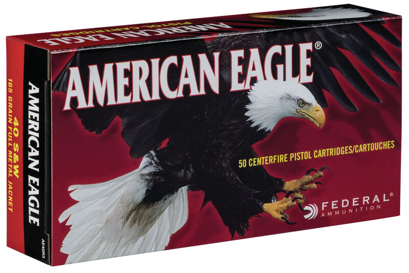Federal American Eagle 40 S&W 165 Grain FMJ 50 rounds