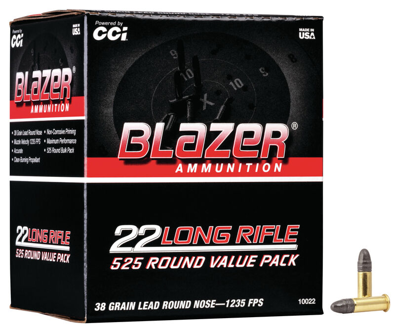 CCI Blazer .22LR Brass LRN 38 Grain 525 Rounds
