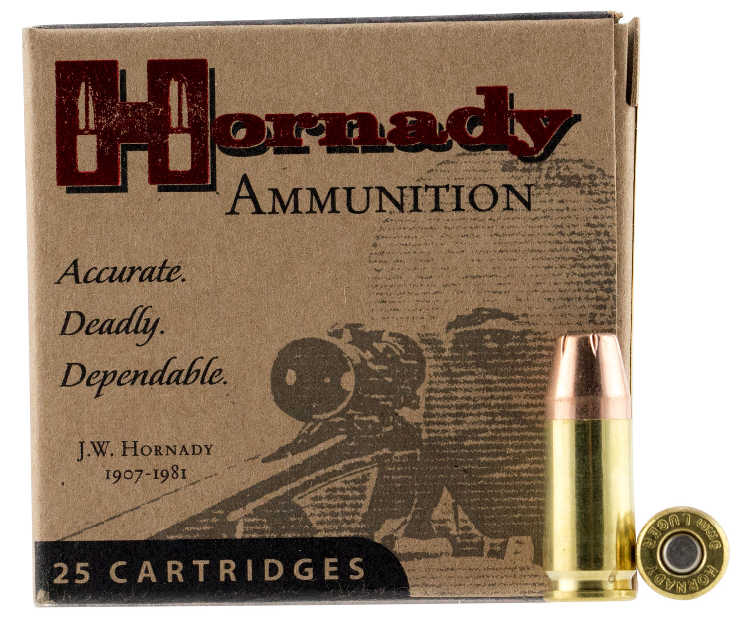 Hornady Custom 9MM Luger Brass XTPHP 147 Grain 25 Rounds