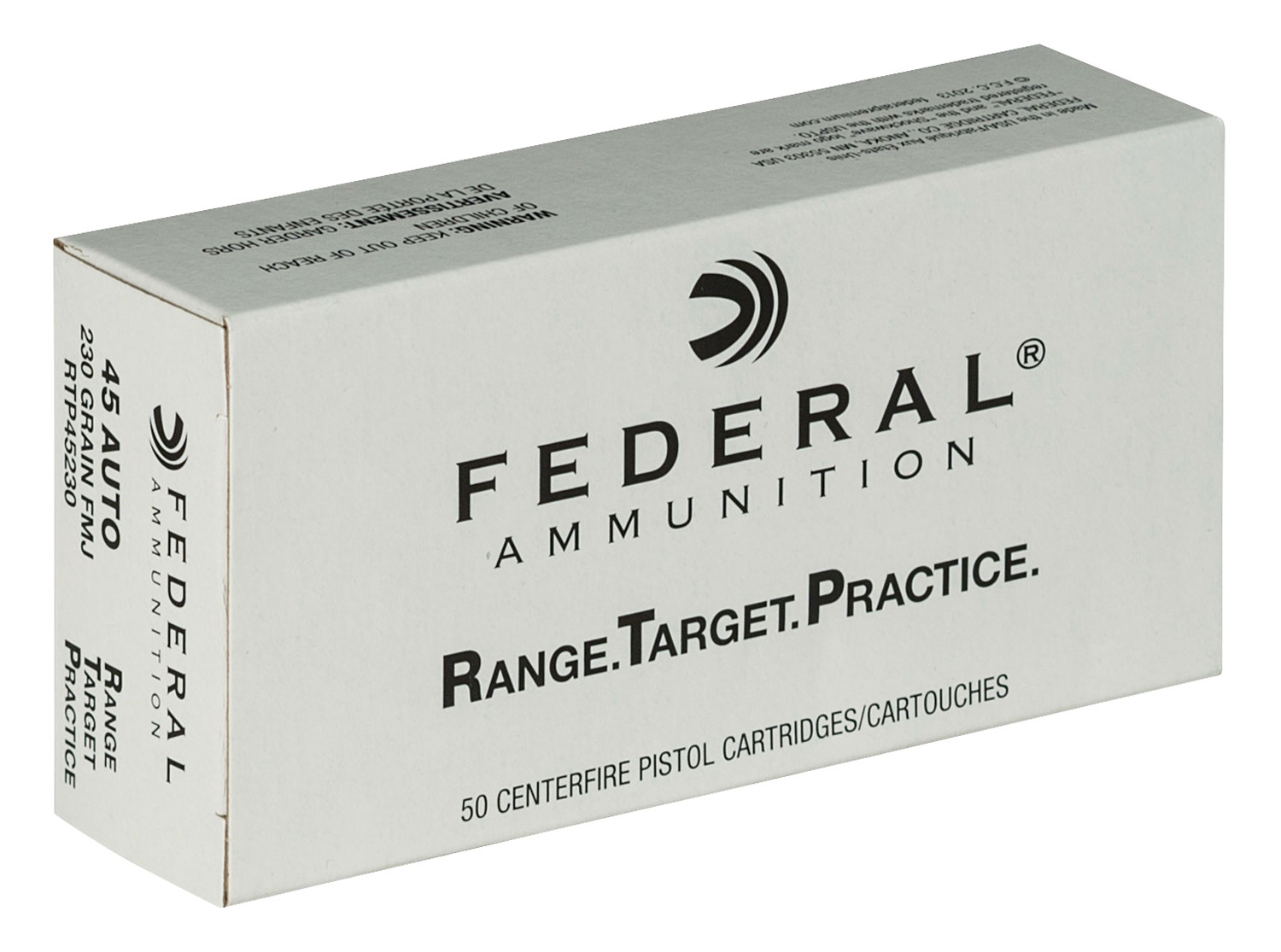 Federal 45 ACP Brass FMJ 230 Grain 50 Rounds