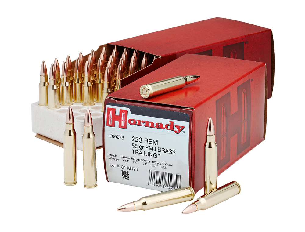 Hornady Custom 223 Remington Brass FMJBT 55 Grain 50 Rounds