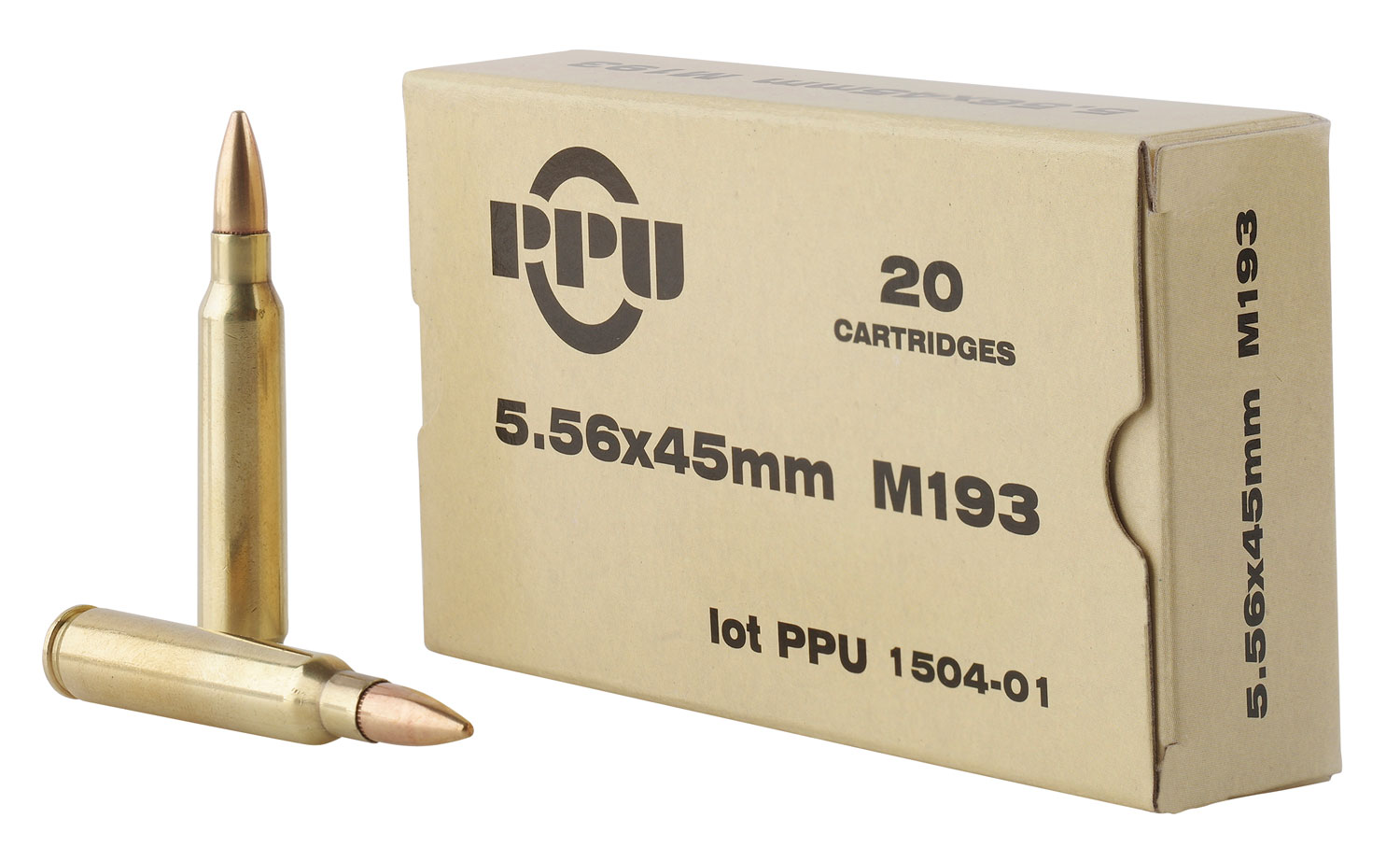 Prvi Partizan Mil-Spec 5.56x45mm NATO Brass FMJBT 55 Grain 20 Rounds