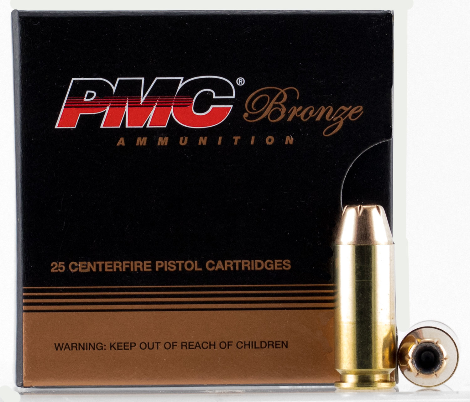 PMC Bronze 10 mm Auto Brass JHP 170 Grain 25 Rounds