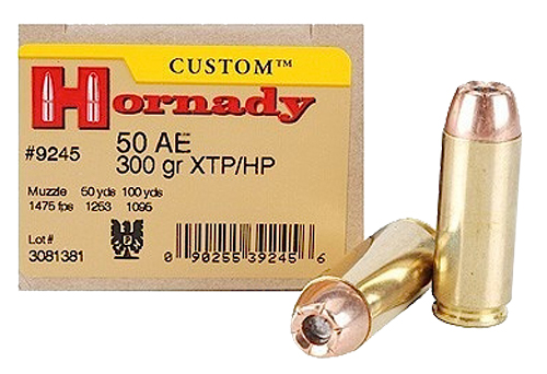 Hornady Custom 50 AE Brass XTPHP 300 Grain 20 Rounds