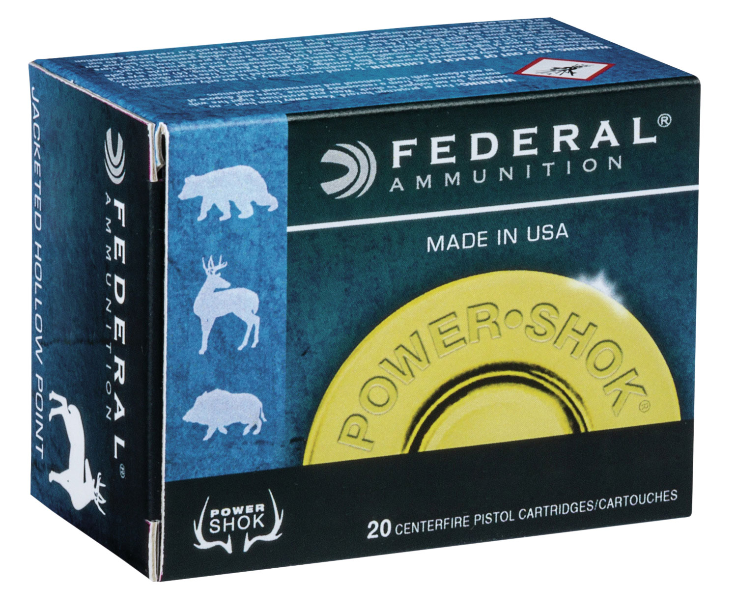 Federal Power-Shok 44 Rem Mag Brass JHP 240 Grain 20 Rounds