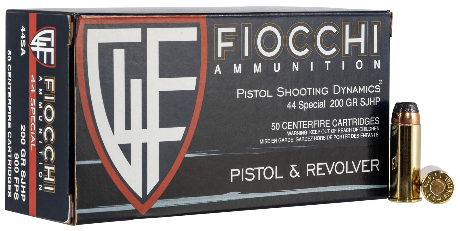 Fiocchi Dynamics 44 S&W Special Brass SJHP 200 Grain 50 Rounds