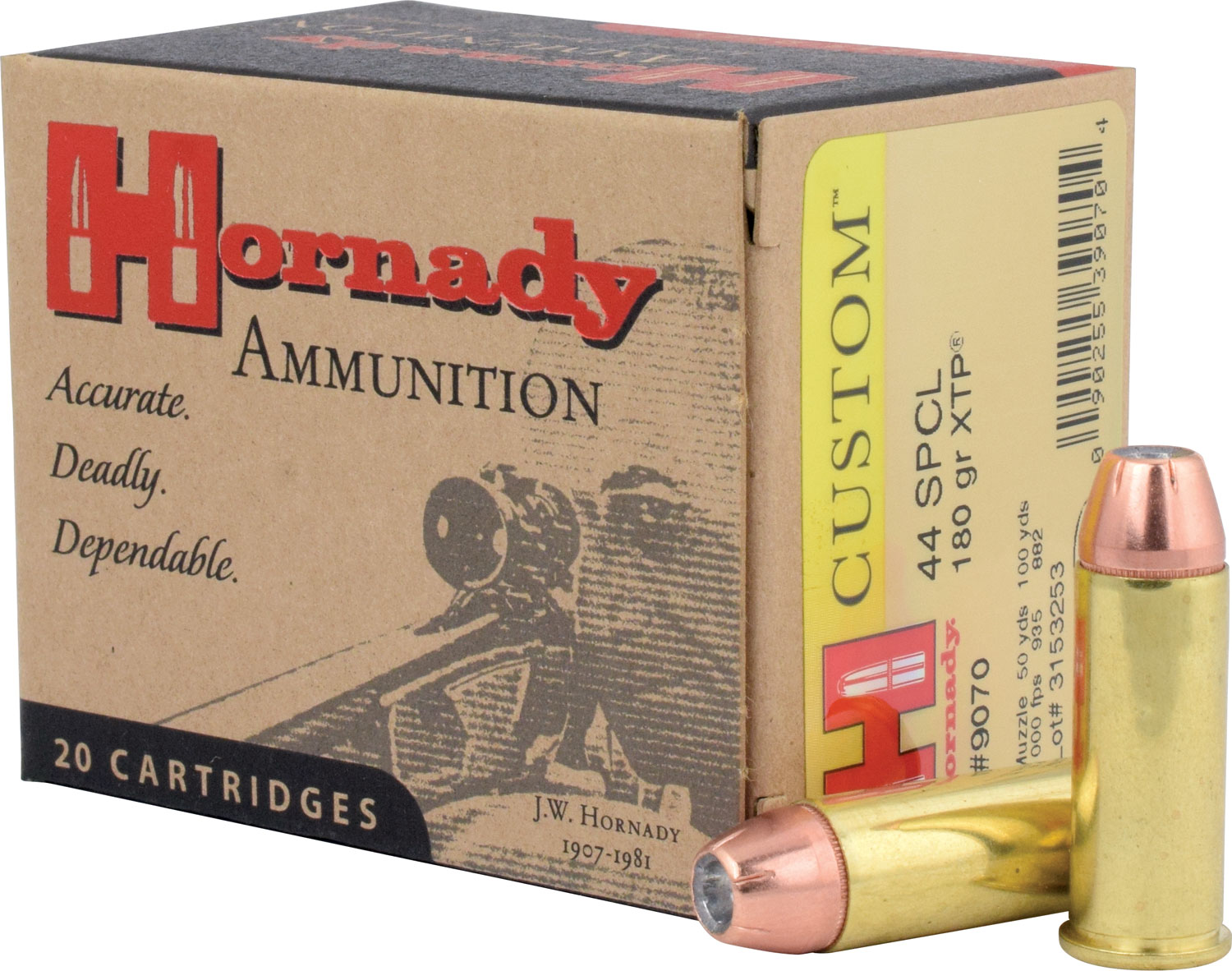 Hornady Custom 44 S&W Special Brass XTPJHP 180 Grain 20 Rounds