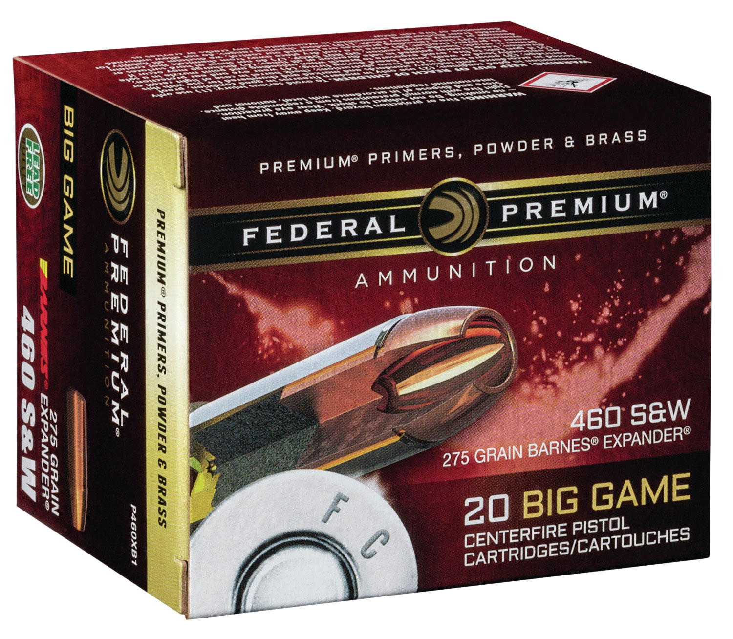 Federal Premium 460 S&W Mag Brass BEBRX 275 Grain 20 Rounds