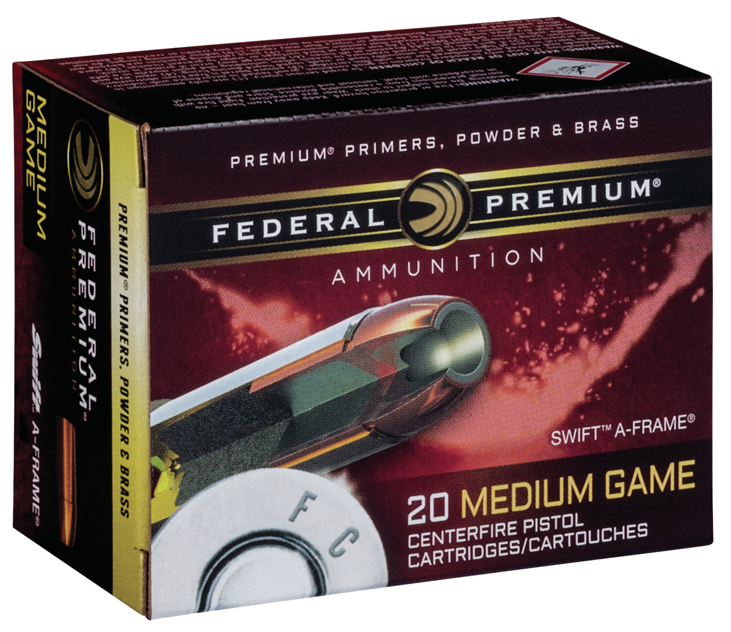 Federal Premium 454 Casull Nickel Plated Brass SWFR 300 Grain 20 Rounds