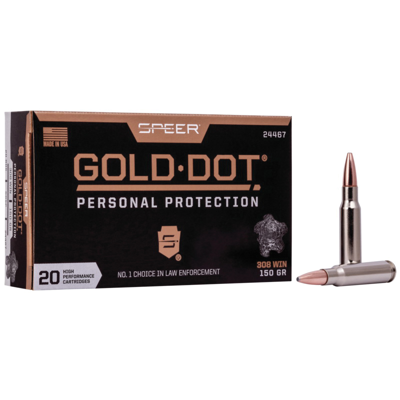 Federal Speer Gold Dot 308 Win Brass PSP 150 Grain 20 Rounds
