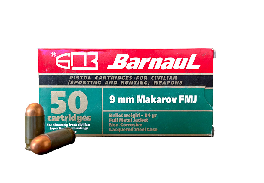 Barnaul 9mm Makarov Steel FMJ 94 Grain 50 Rounds