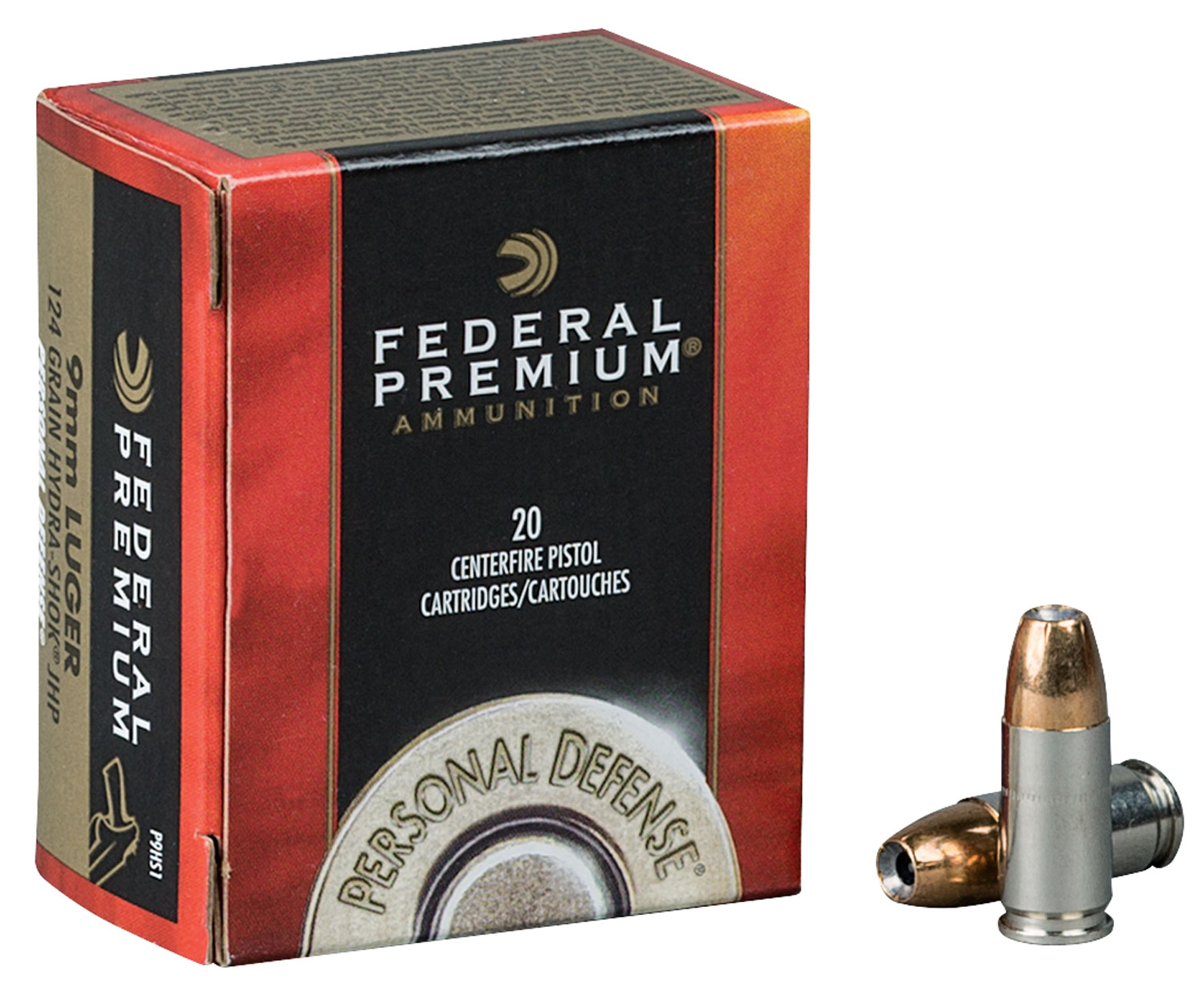 Federal Premium Personal Defense Hydra-Shok 40 S&W Nickel Plated Brass JHP 180 Grain 20 Rounds