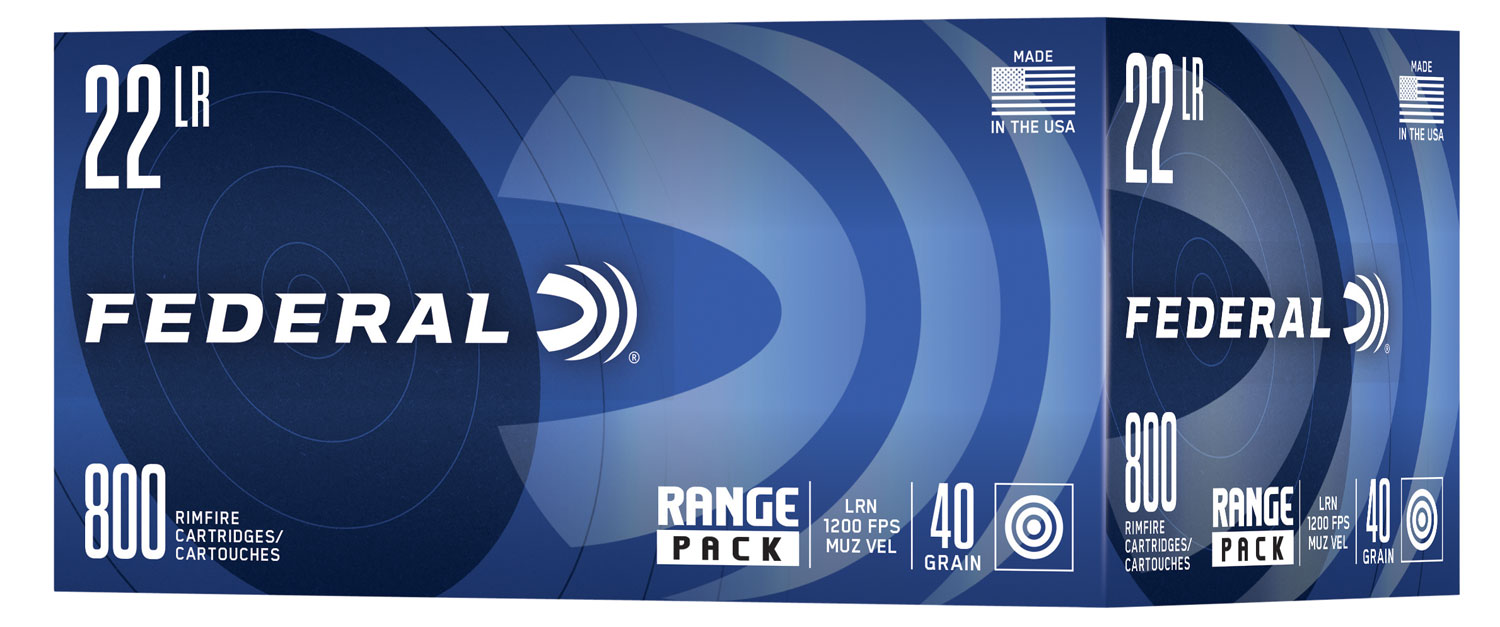 Federal Range Pack .22LR Brass LRN 40 Grain 800 Rounds