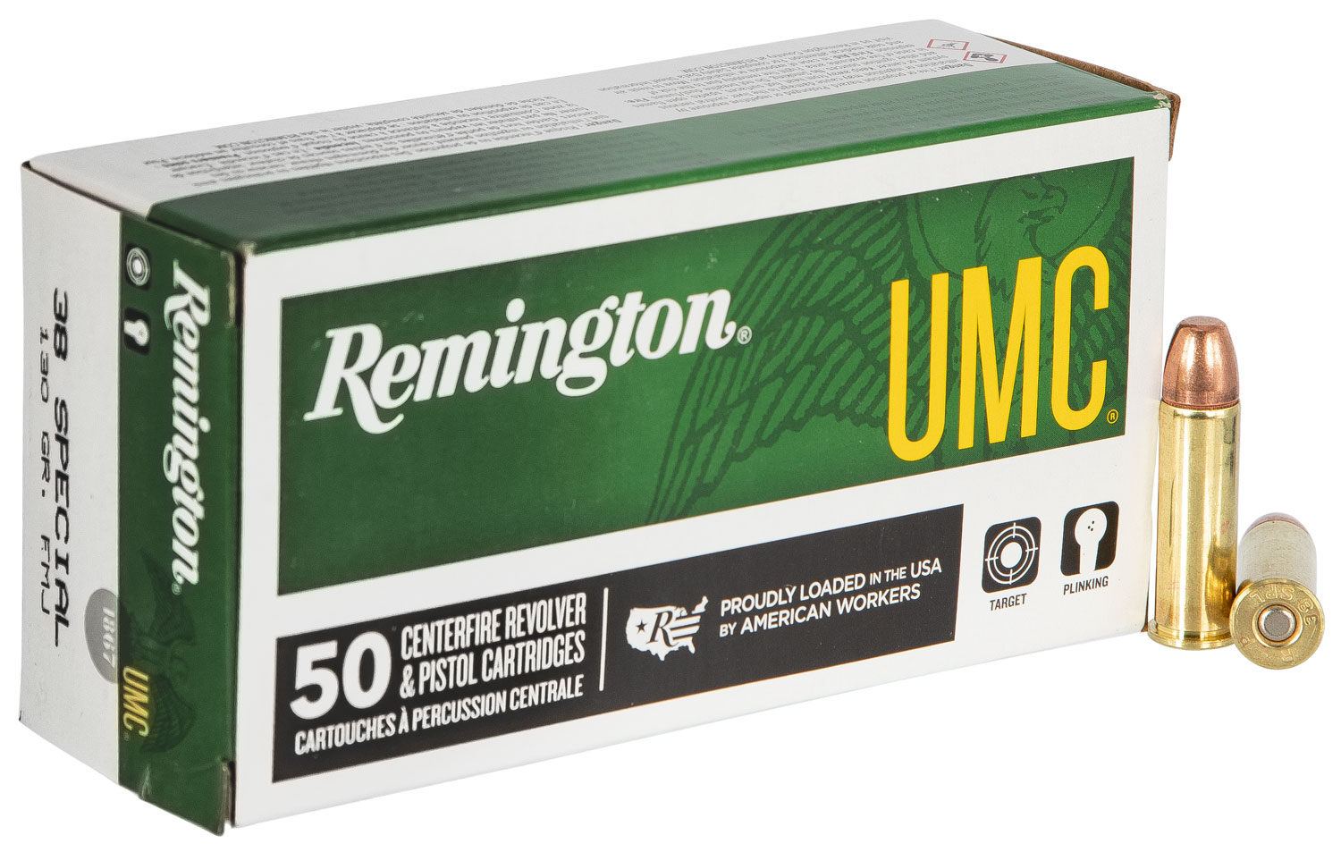 Remington UMC 38 Special Brass FMJ 130 Grain 50 Rounds