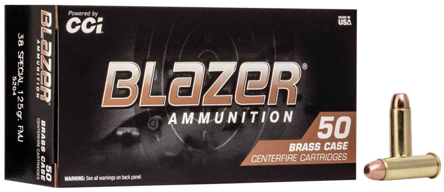 CCI Blazer 38 Special Brass FMJ 125 Grain 50 Rounds