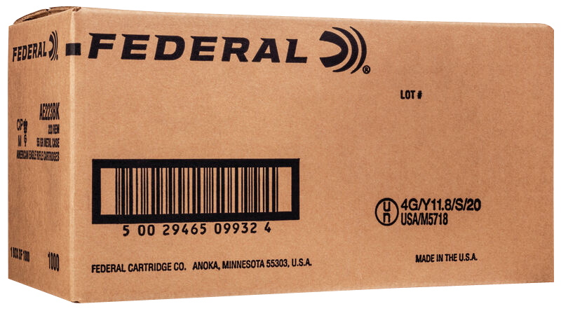 Federal American Eagle 223 Remington Brass FMJ 55 Grain 1000 Rounds